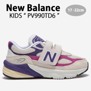 New Balance ニューバランス キッズ スニーカー NewBalance 990 シューズ PV990TD6 ベルクロ マジックテープ