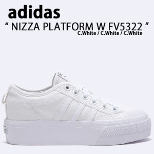 adidas アディダス スニーカー レディース NIZZA PLATFORM W FV5322 ニッツァ プラットフォーム WHITE ホワイト 厚底 プラットフォーム 