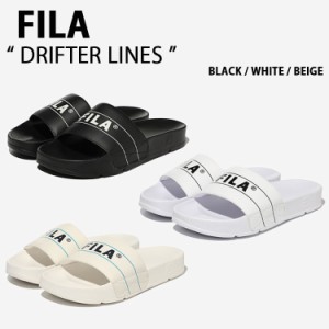 FILA フィラ サンダル DRIFTER LINES 1SM01942E BLACK WHITE BEIGE ドリフター ラインズ メンズ レディース 男性用 女性用