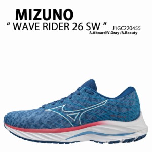 Mizuno ミズノ スニーカー WAVE RIDER 26 SW J1GC220455 ウェーブライダー 26 (幅広 4E) Green Blue グリーン シューズ ランニングシュー