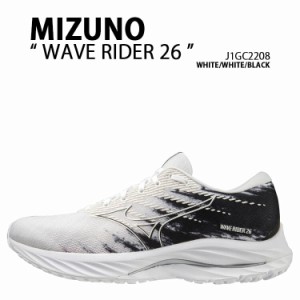 Mizuno ミズノ スニーカー WAVE RIDER 26 J1GC2208 ウェーブライダー 26 White Black ホワイト ブラック シューズ ランニングシューズ ジ