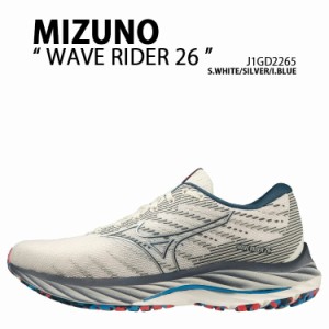 Mizuno ミズノ スニーカー WAVE RIDER 26 D J1GD2265 ウェーブライダー 26 WHITE SILVER BLUE ホワイト シルバー ブルー シューズ ランニ