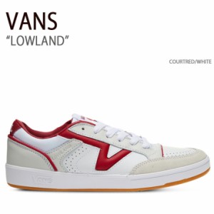 VANS バンズ スニーカー LOWLAND COURT RED WHITE VN0007P2Y52 ローランド コートレッド ホワイト メンズ 男性用