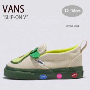 VANS バンズ スニーカー SLIP-ON V TURTLE DOVE VN0007Q789F スリッポンV キッズ ベビー 子供用 赤ちゃん用