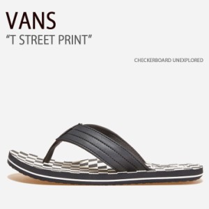 VANS バンズ サンダル T STREET PRINT CHECKERBOARD UNEXPLORED VN0A38DIBKP Tストリートプリント メンズ 男性用