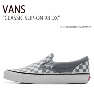 VANS バンズ スニーカー CLASSIC SLIP-ON 98 DX CHECKERBOARD TRADEWINDS VN0A7Q58BM7 クラシックスリッポン98DX