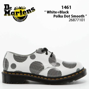 Dr.Martens ドクターマーチン レザーシューズ  3ホールシューズ 1461 White+Black Polka Dot Smooth 3 EYE SHOE 26877101 1461 ホワイト 