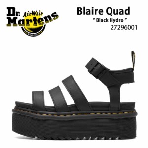 Dr.Martens ドクターマーチン サンダル ベルトサンダル Blaire Quad Black Hydro 27296001 厚底 サンダル ブラック レディース