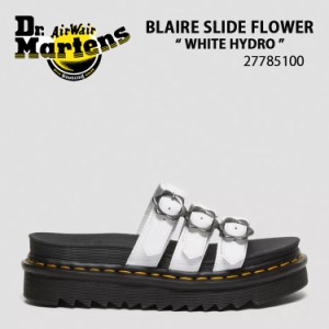 Dr.Martens ドクターマーチン サンダル ベルトサンダル BLAIRE SLIDE FLOWER SANDALS 27785100 ストラップサンダル フラワー ホワイト レ