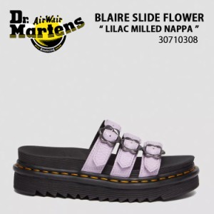 Dr.Martens ドクターマーチン サンダル ベルトサンダル BLAIRE SLIDE FLOWER SANDALS 30710308 3ストラップサンダル フラワー ライラック