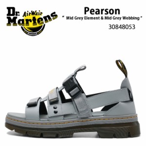 Dr.Martens ドクターマーチン サンダル ストラップサンダル Pearson Mid Grey 30822001 ペアソン グレー レザーサンダル  ラバーソール