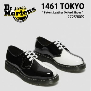 Dr.Martens ドクターマーチン 1461 TOKYO PATENT LEATHER OXFORD SHOES 27259009 1461 3ホールシューズ  ブラック ホワイト レディース