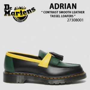 Dr.Martens ドクターマーチン ローファー タッセルシューズ ADRIAN BLACK SMOOTH 27308001 エイドリアン ローファー ブラック イエロー 