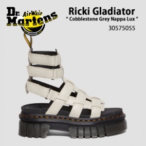 Dr.Martens ドクターマーチン サンダル ストラップサンダル Ricki Gladiator Cobblestone Grey Nappa Lux 30575055 グレー レディース 女