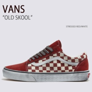 VANS バンズ スニーカー OLD SKOOL STRESSED RED WHITE VN0007NTY52 オールドスクール ストレストレッド ホワイト