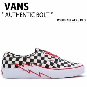 VANS バンズ スニーカー AUTHENTIC BOLT CHECKERBOARD VN000BWCCKK オーセンティック ボルト チェッカーボード ホワイト ブラック レッド