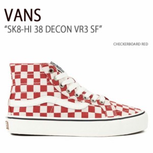 VANS バンズ スニーカー SK8-HI 38 DECON VR3 SF CHECKERBOARD RED VN0A4BX6RED スケートハイ38デコンVR3 SF