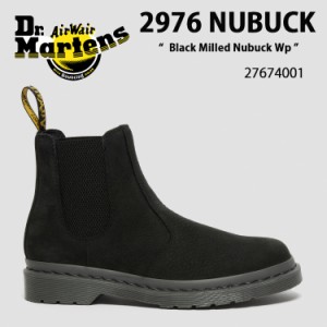 Dr.Martens ドクターマーチン サイドゴア ブーツ 2976 Black Milled Nubuck Wp 27674001 チェルシーブーツ ヌバッグ ブラック