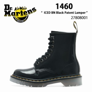 Dr.Martens ドクターマーチン 8ホールブーツ レザー 1460 ICED BN 27808001 BLACK ブラックレザー エナメル ブーツ シューズ レディース 