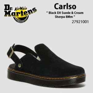 Dr.Martens ドクターマーチン サンダル ミュール スウェード  ストラップサンダル Carlson Black EH Suede & Cream Sherpa 8Mm 27921001