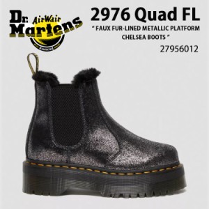 Dr.Martens ドクターマーチン ブーツ チェルシー サイドゴア ブーツ 2976 Quad FL DM Black / Silver Distressed Metallic 27956012