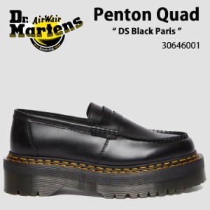 Dr.Martens ドクターマーチン ロファー Penton Quad DS Black Paris 30646001 ペントン クワァッド DS ダブルステッチ 厚底 ローファー