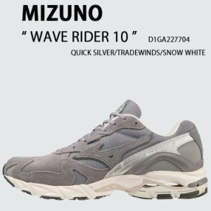 Mizuno ミズノ スニーカー WAVE RIDER 10 D1GA227704 ウェーブライダー 10 2E(EE) QUICK SILVER/TRADEWINDS/SNOW WHITE シルバー ホワイ