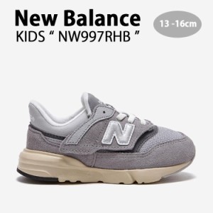 New Balance ニューバランス キッズ スニーカー NewBalance 997 GRAY キッズシューズ グレー ベルクロ NW997RHB ベビー用 子供用