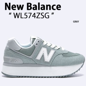 New Balance ニューバランス レディース スニーカー WL574 NEWBALANCE WL574ZSG GRAY グレー シューズ 厚底シューズ 厚底スニーカー プラ