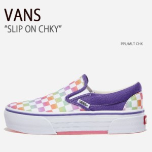 VANS バンズ スニーカー SLIP ON CHKY PPL MLT CHK V98CF RBW CHKY スリッポンチャンキー パープル マルチ