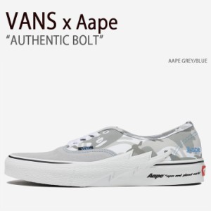 VANS バンズ スニーカー AUTHENTIC BOLT AAPE GREY BLUE VN000BWCY31 オーセンティックボルト グレー ブルー