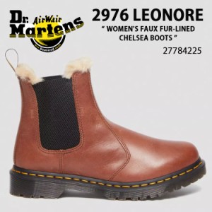 Dr.Martens ドクターマーチン サイドゴア レザーシューズ  2976 LEONORE WOMEN’S FAUX FUR-LINED CHELSEA BOOTS 27784225 Tan FARRIER