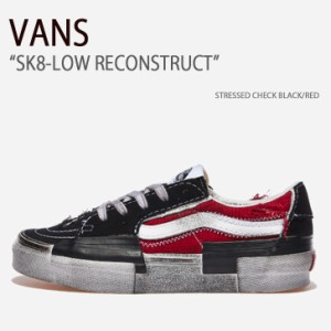 VANS バンズ スニーカーSK8-LOW RECONSTRUCT STRESSED CHECK BLACK RED VN0009QS458 スケートロウリコンストラクト