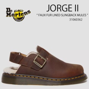 Dr.Martens ドクターマーチン サンダル ミュール ストラップサンダル JORGE II FAUX FUR LINED SLINGBACK MULES 31060362 WARM TAN