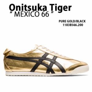 Onitsuka Tiger オニツカタイガー スニーカー MEXICO 66 PURE GOLD BLACK メンズ レディース