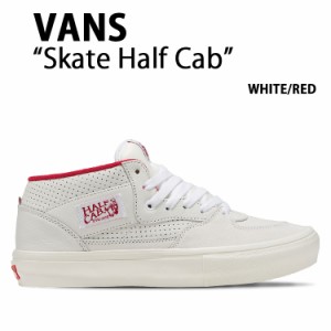 VANS バンズ スニーカー SKATE HALF CAB VINTAGE WHITE RED VN0A5FCDYF9 スケート ハーフキャブ ビンテージ レザー 