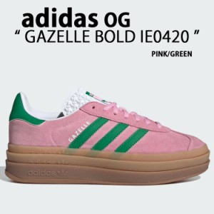 adidas originals アディダス レディース スニーカー 厚底 GAZELLE BOLD IE0420 ガゼル ボールド スエード PINK GREEN 厚底シューズ