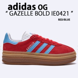 adidas originals アディダス レディース スニーカー 厚底 GAZELLE BOLD IE0421 ガゼル ボールド スエード RED BLUE 厚底シューズ