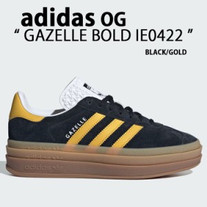 adidas originals アディダス レディース スニーカー 厚底 GAZELLE BOLD IE0422 ガゼル ボールド スエード BLACK GOLD YELLOW 厚底シュー