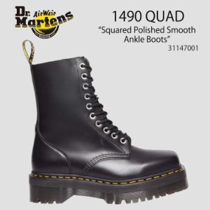 Dr.Martens ドクターマーチン 10ホールブーツ レザーブーツ  1490 QUAD LEATHER BOOTS BLACK (WMNS)  31147001 10H 10ホール ブラック レ