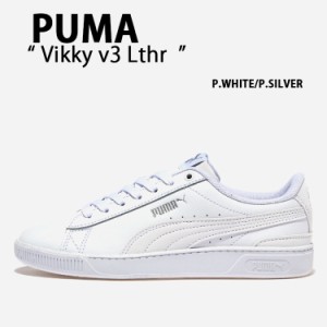 PUMA プーマ スニーカー Vikky v3 Lthr ビッキー v3 レザー PUMA WHITE PUMA SILVER PKI38311502
