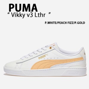 PUMA プーマ スニーカー Vikky v3 Lthr ビッキー v3 レザー PUMA WHITE PEACH FIZZ PUMA GOLD PKI38311515