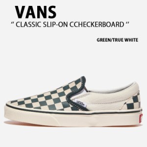 VANS バンズ スニーカー VANS CLASSIC SLIP-ON CCHECKERBOARD GREEN TRUE WHITE VN000BVZBGN バンズ クラシック