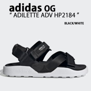 adidas アディダス サンダル ADILETTE アディレッタ アドベンチャー HP2184 BLACK WHITE