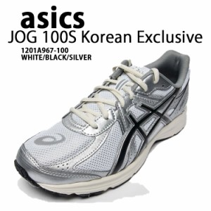 asics アシックス スニーカー JOG 100S Korea Exclusive WHITE BLACK SILVER 1201A967-100 シューズ ジョグ100S 韓国限定 ワイドフィット