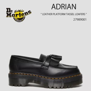 Dr.Martens ドクターマーチン タッセル ローファーシューズ  ADRIAN LEATHER PLATFORM TASSEL LOAFERS 27989001 Black Smooth Leather ブ