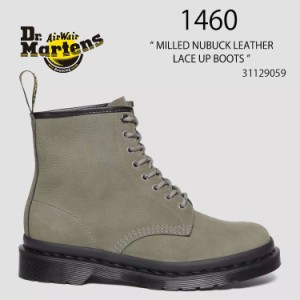 Dr.Martens ドクターマーチン 8ホールブーツ レザーブーツ 1460 MILLED NUBUCK LEATHER LACE UP BOOTS 31129059 NICKEL GREY Milled Nubu