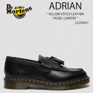 Dr.Martens ドクターマーチン タッセル ローファーシューズ  ADRIAN YELLOW STITCH LEATHER TASSEL LOAFERS 22209001 Black Smooth