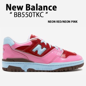 New Balance ニューバランス スニーカー BB550YKC NEON RED PINK Y2K シューズ ネオン レザー レッド ピンク レトロデザイン ダッド