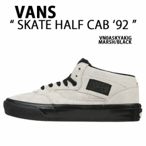 VANS バンズ スニーカー SKATE HALF CAB 92 MARSH BLACK VN0A5KYAKIG ハーフキャブ シューズ スケボー スエード マーシュ ブラック